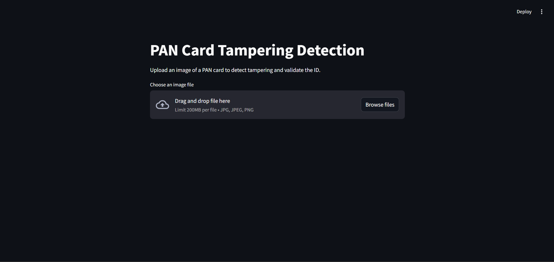 Pan Card Project